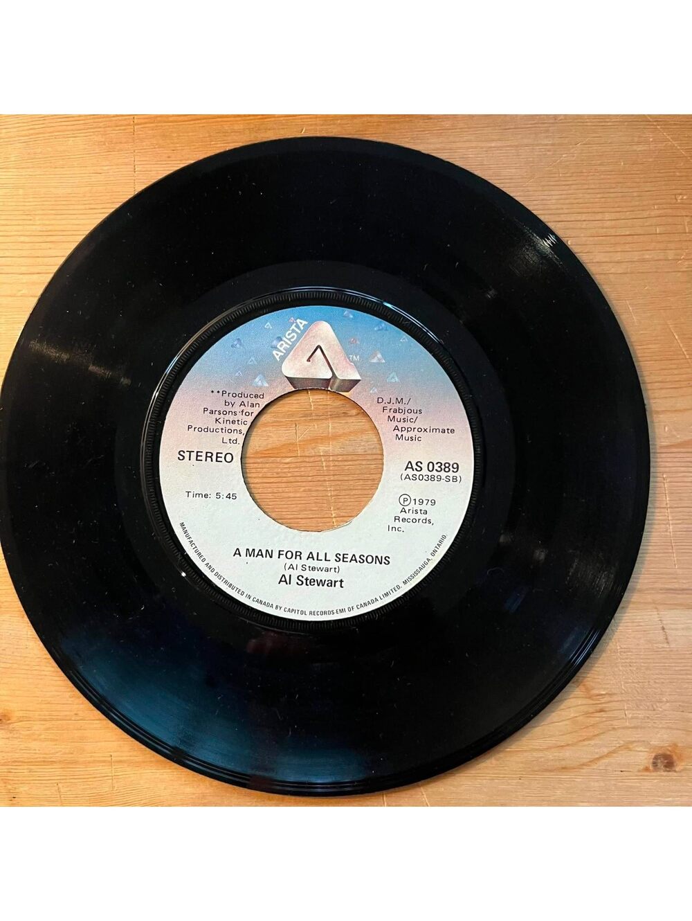 Al Stewart - A Man for All Seasons/Song of the Radio 45rpm VG+ R11